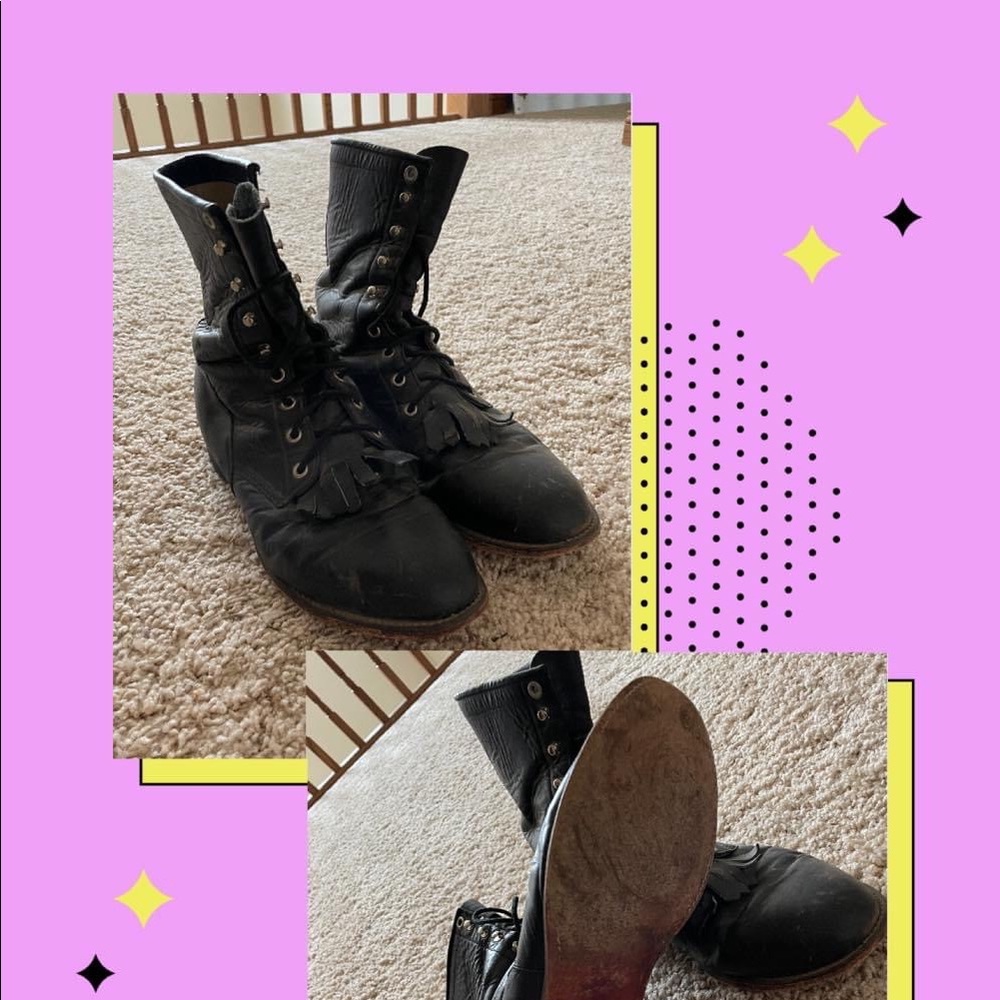 Justin lace up boots